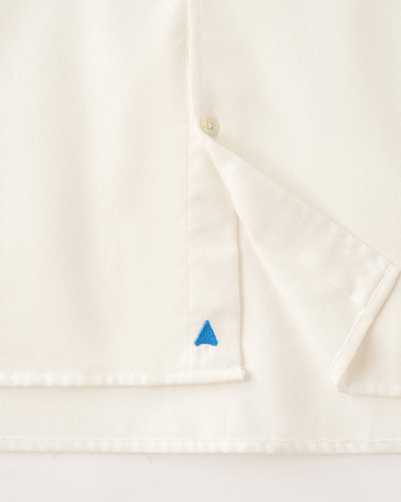 Polar White Shawl Collar Casual Shirt in Ultra-Soft Cotton